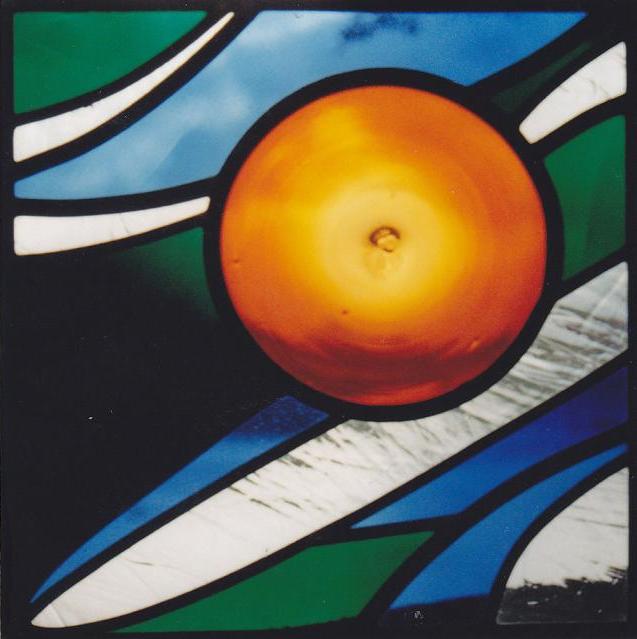 波と夕陽｜ステンドグラス工房福井｜すてんどぐらす・オリビエ｜福井県のステンドグラス制作・修理・注文｜北陸・石川・富山・全国発送可