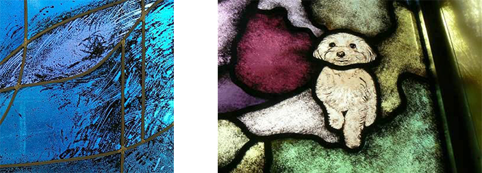 グリザイユ・エナメル（絵付技法）｜ステンドグラス工房福井｜すてんどぐらす・オリビエ｜福井県のステンドグラス制作・修理・注文｜北陸・石川・富山・全国発送可